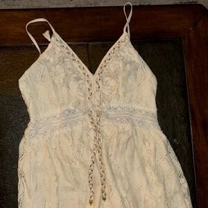 Elegant Lace Cream Dress